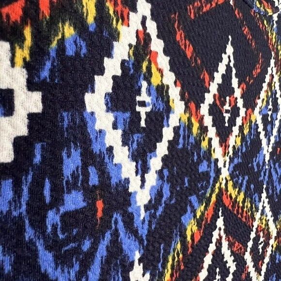 Lularoe Amelia Pleated Fit & Flare Stretch Midi Dress Aztec Lrg Tribal Unicorn - Picture 7 of 11